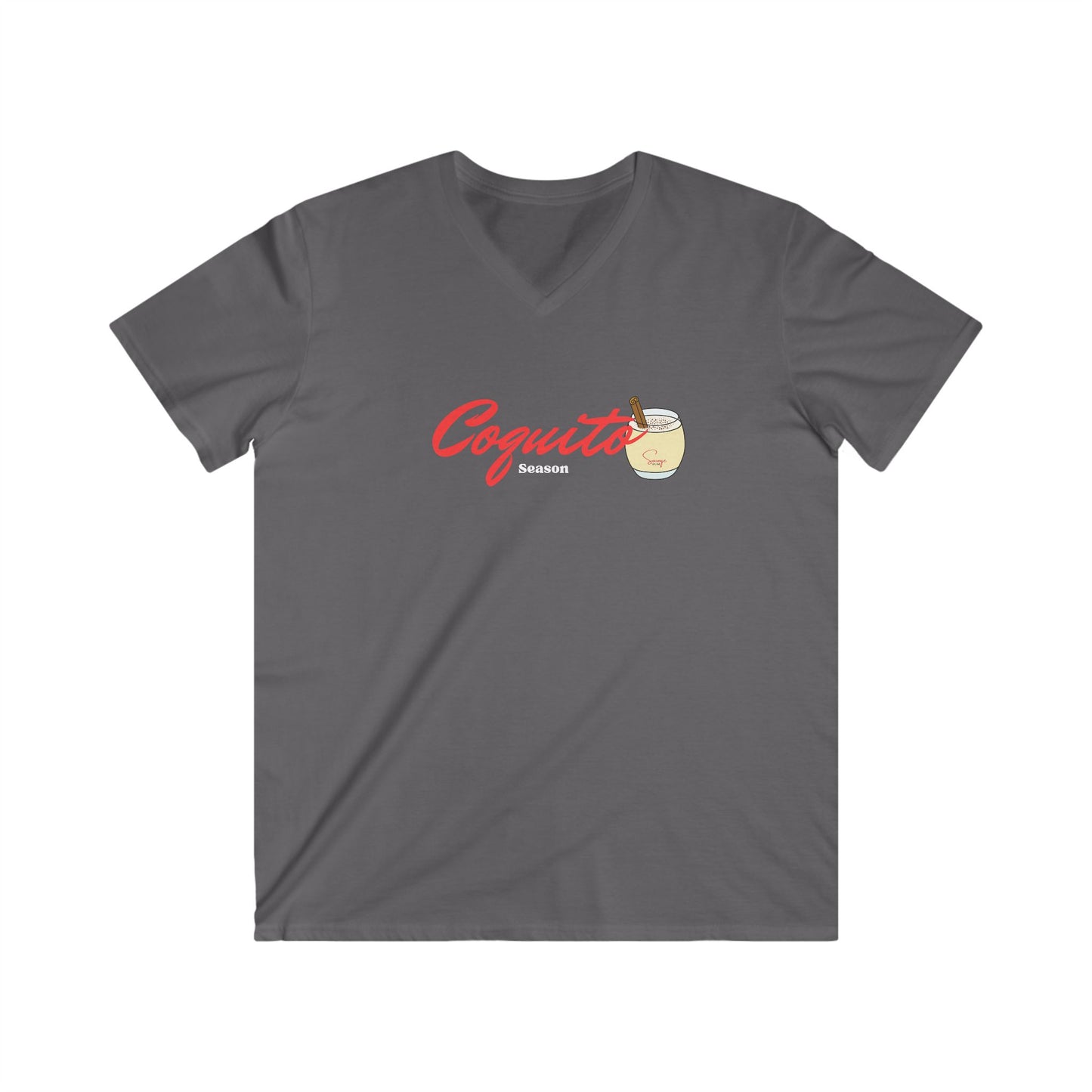 Coquito Season - Men's Fitted V-Neck Short Sleeve Tee