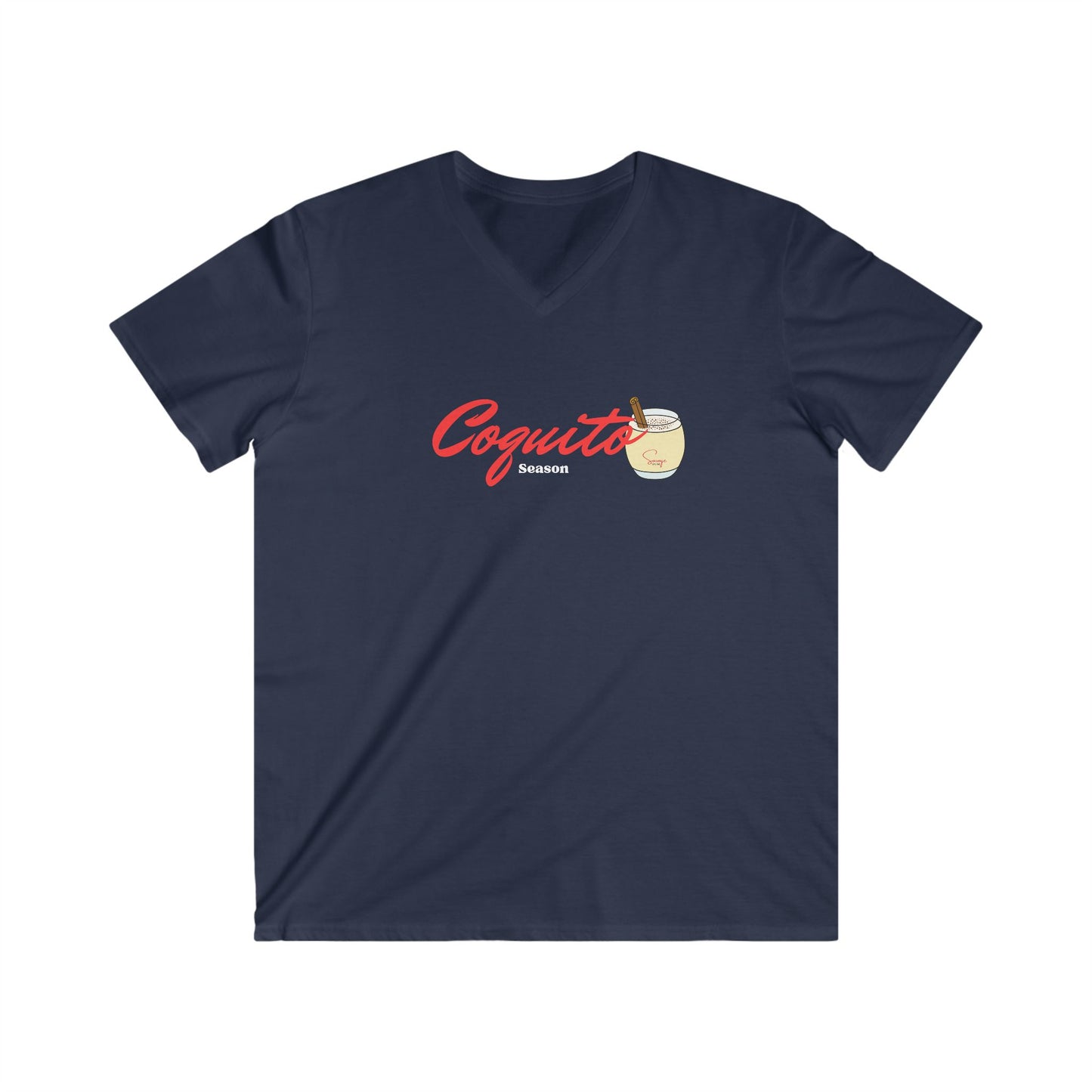 Coquito Season - Men's Fitted V-Neck Short Sleeve Tee