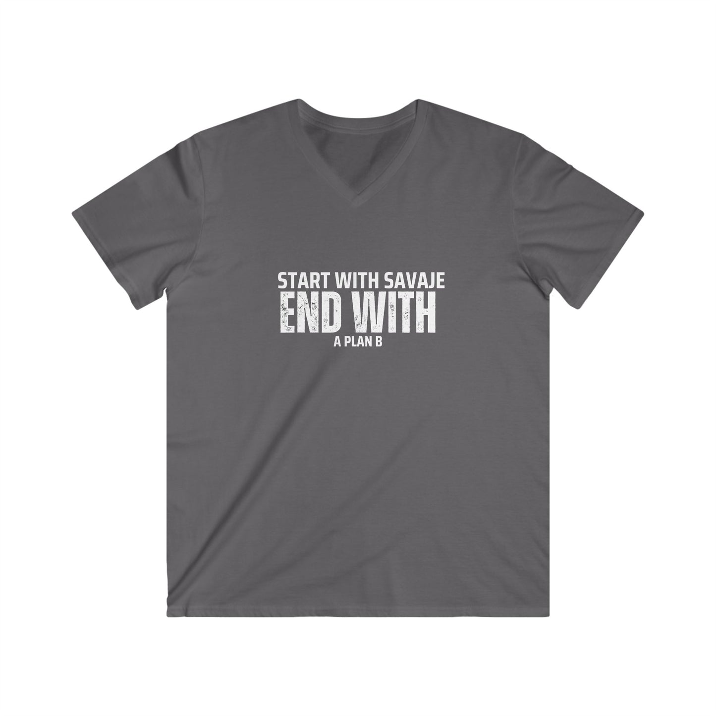 Start with Savaje - Men's Fitted V-Neck Short Sleeve Tee