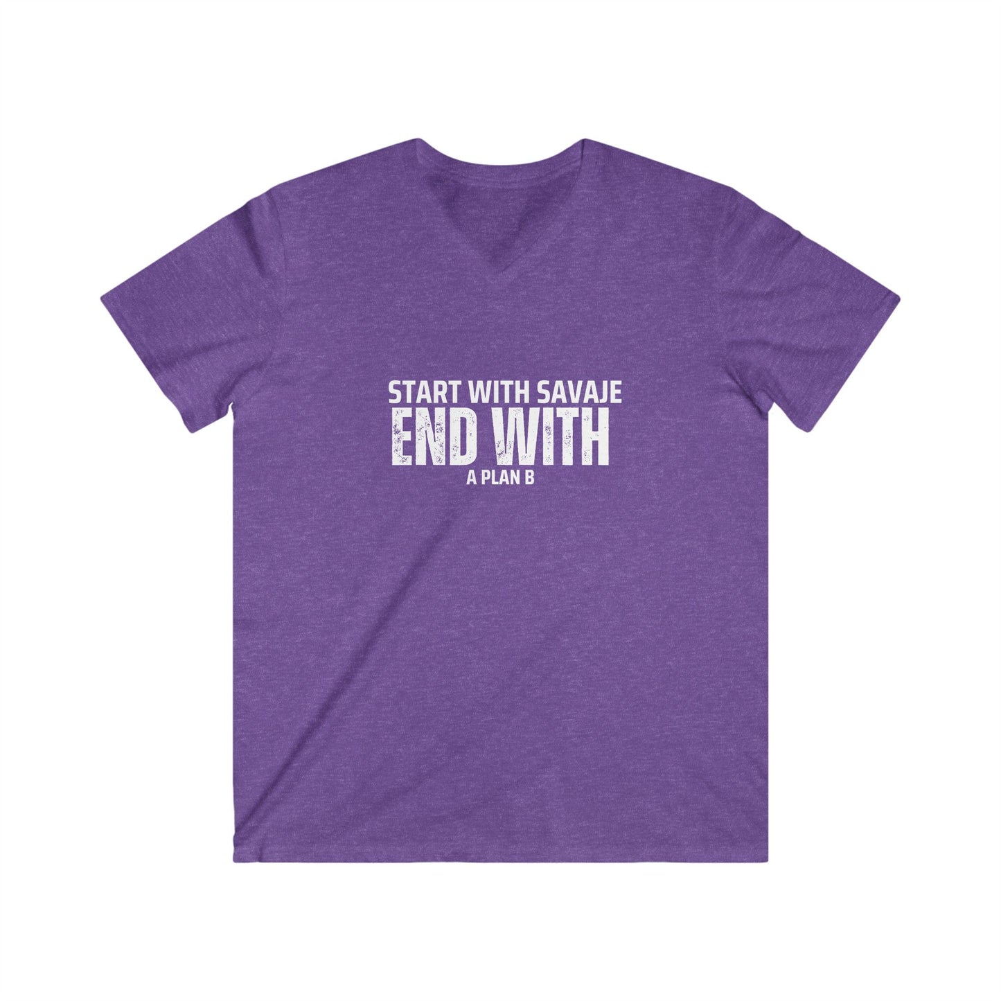 Start with Savaje - Men's Fitted V-Neck Short Sleeve Tee