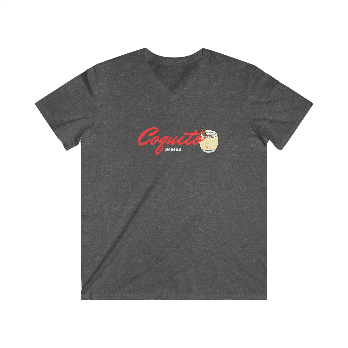 Coquito Season - Men's Fitted V-Neck Short Sleeve Tee