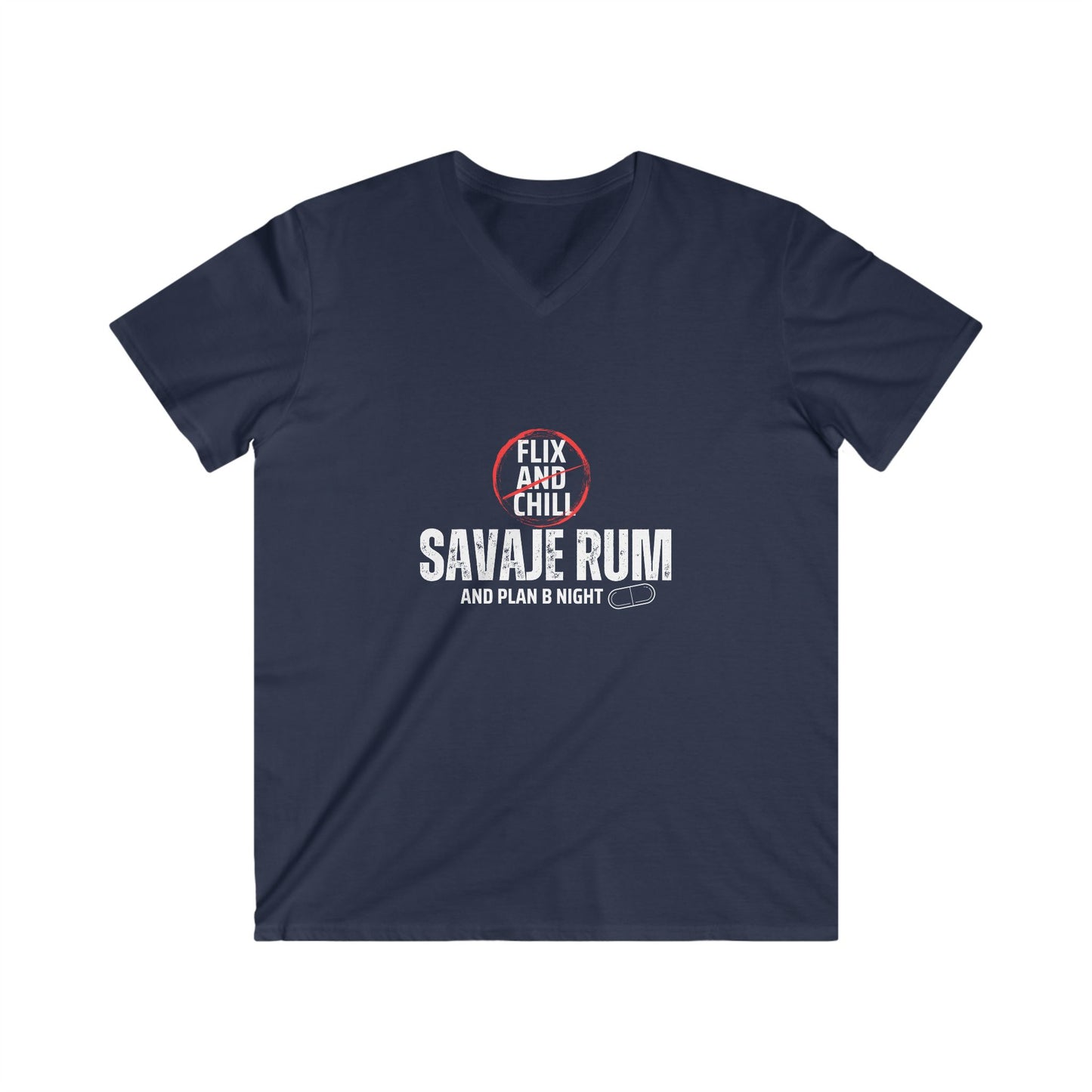 Savaje and Plan B - Men's Fitted V-Neck Short Sleeve Tee